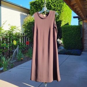 Caslon (Nordstrom) Classic Style Jersey Brown Sleeveless Dress (M)